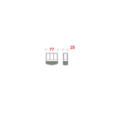 Stopki dwukomponentowe Krause 77x25 mm - para